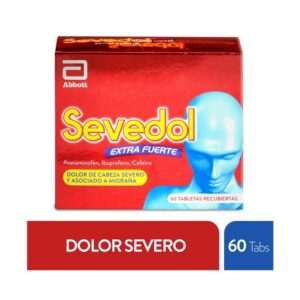 Sevedol Extra Fuerte ( Acetaminofen +  Buprofeno + Cafeina) X 60 Tabs